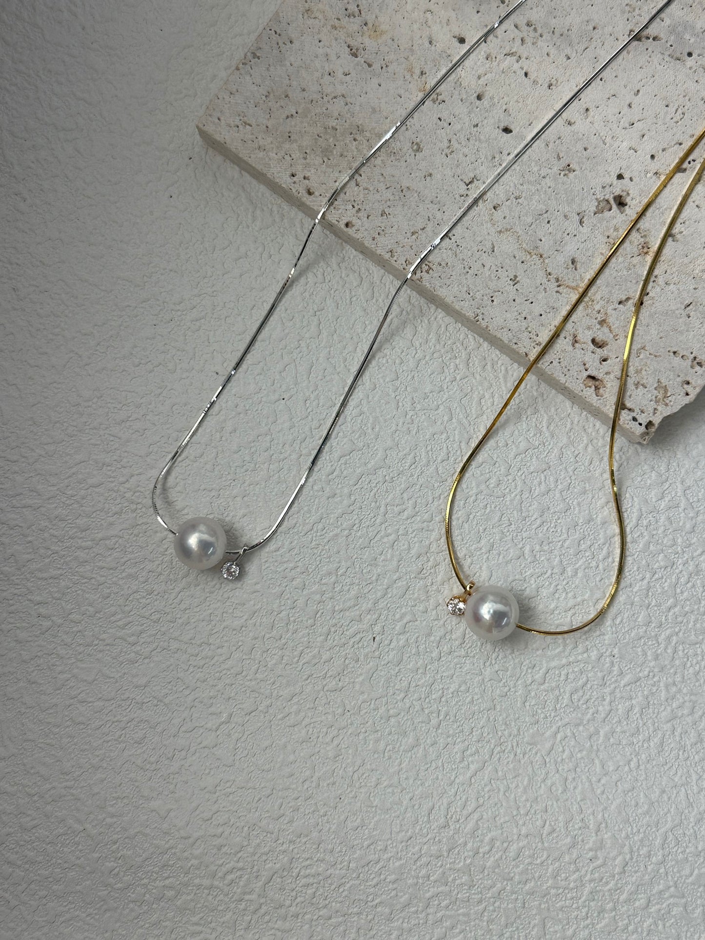 Lucky pearl Sterling silver freshwater pearl dainty necklace tiny pearl necklace bridesmaid gift