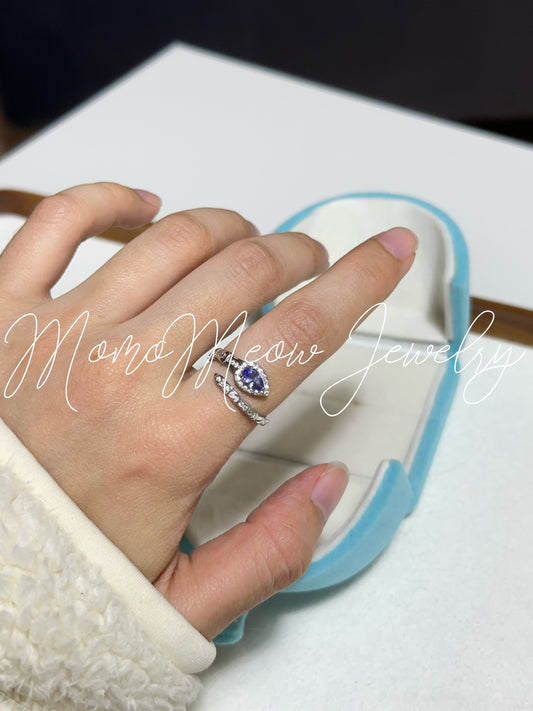 Tanzanite snake ring