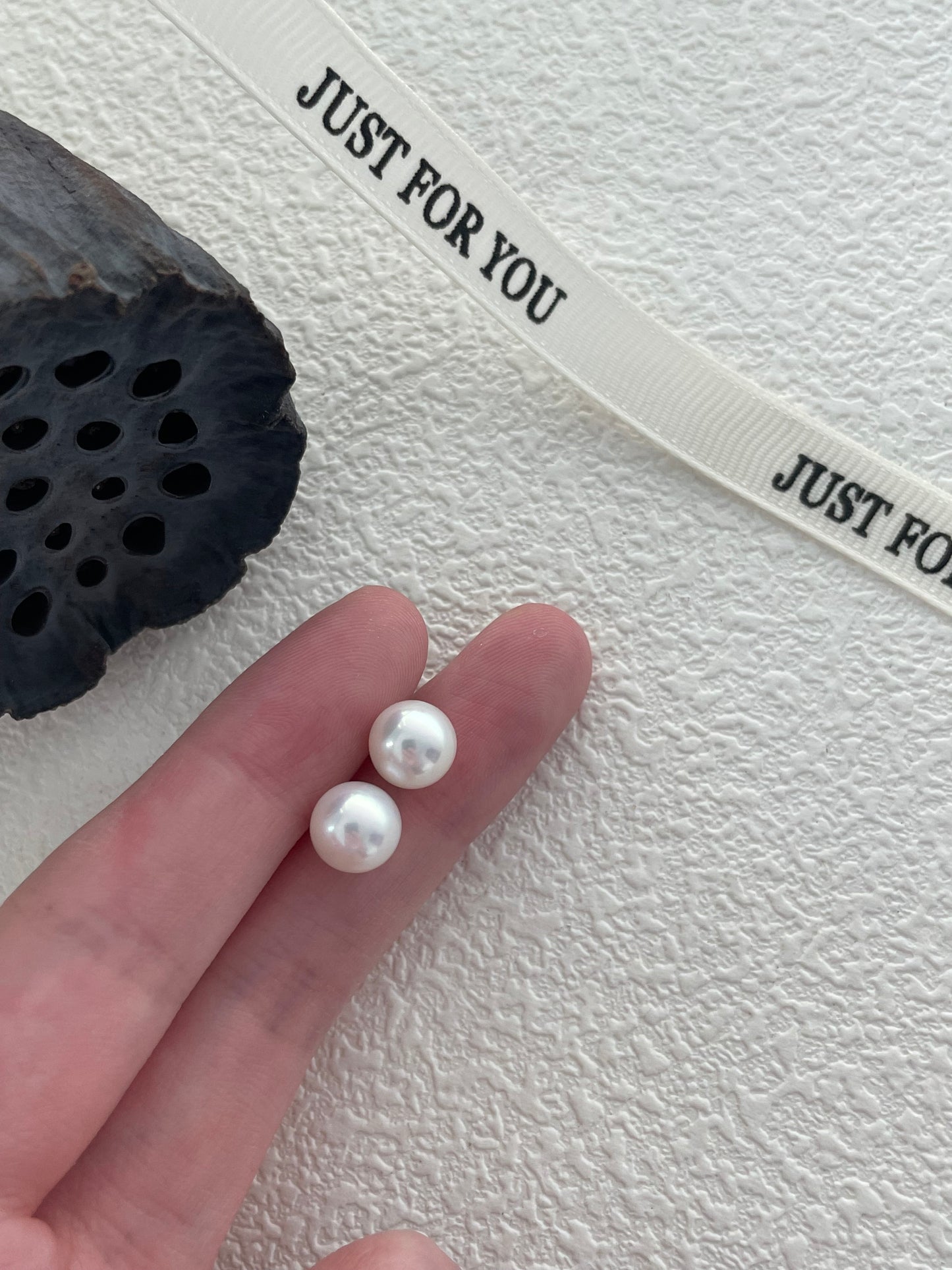 Aurora freshwater pearl studs