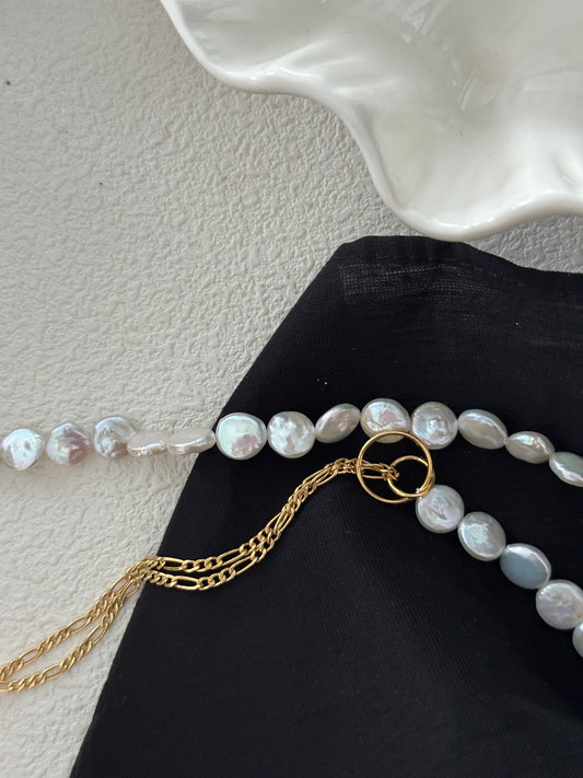 Aurora Pearl Chain Necklace