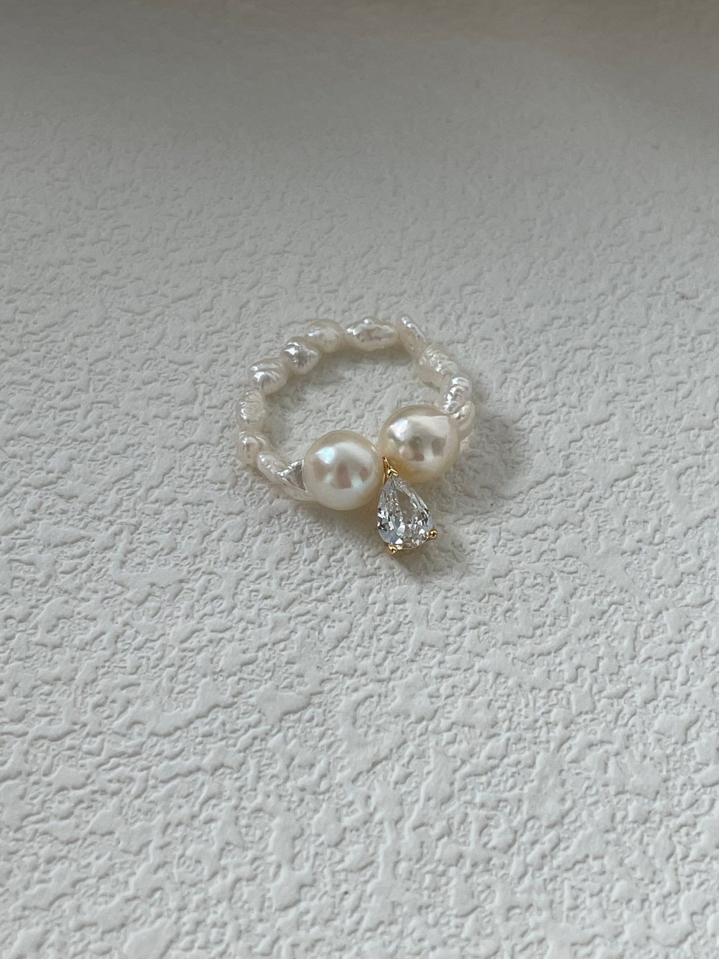 Ocean Droplet Pearl Ring