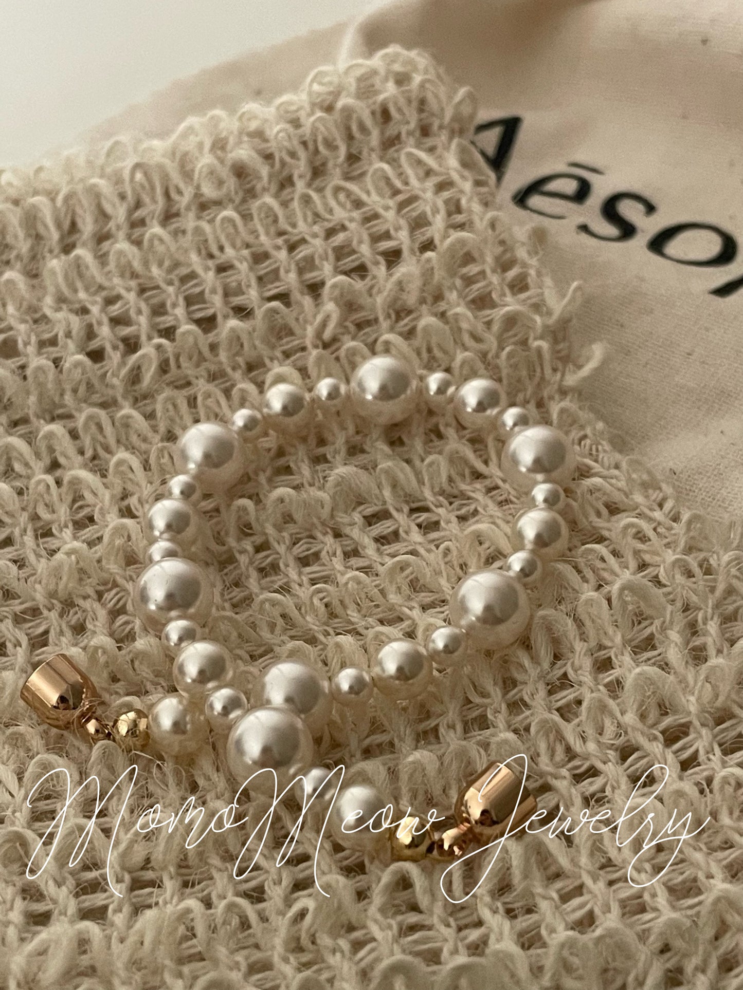 Sophie bracelet - crystal pearl bracelet