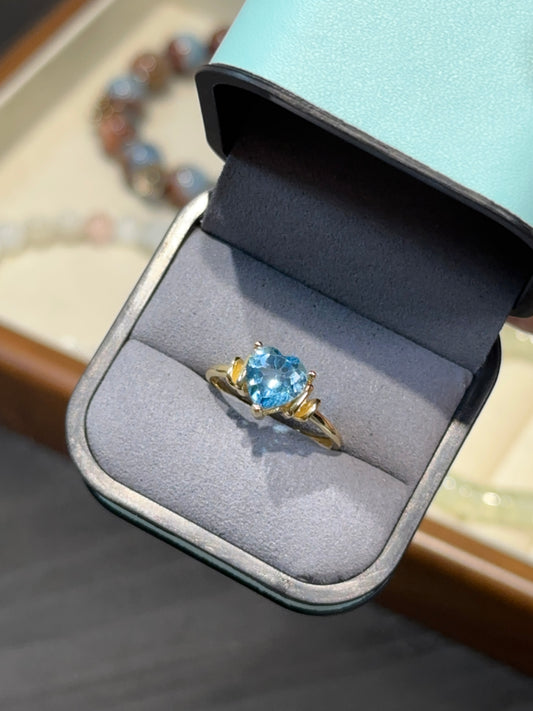 Topaz heart ring