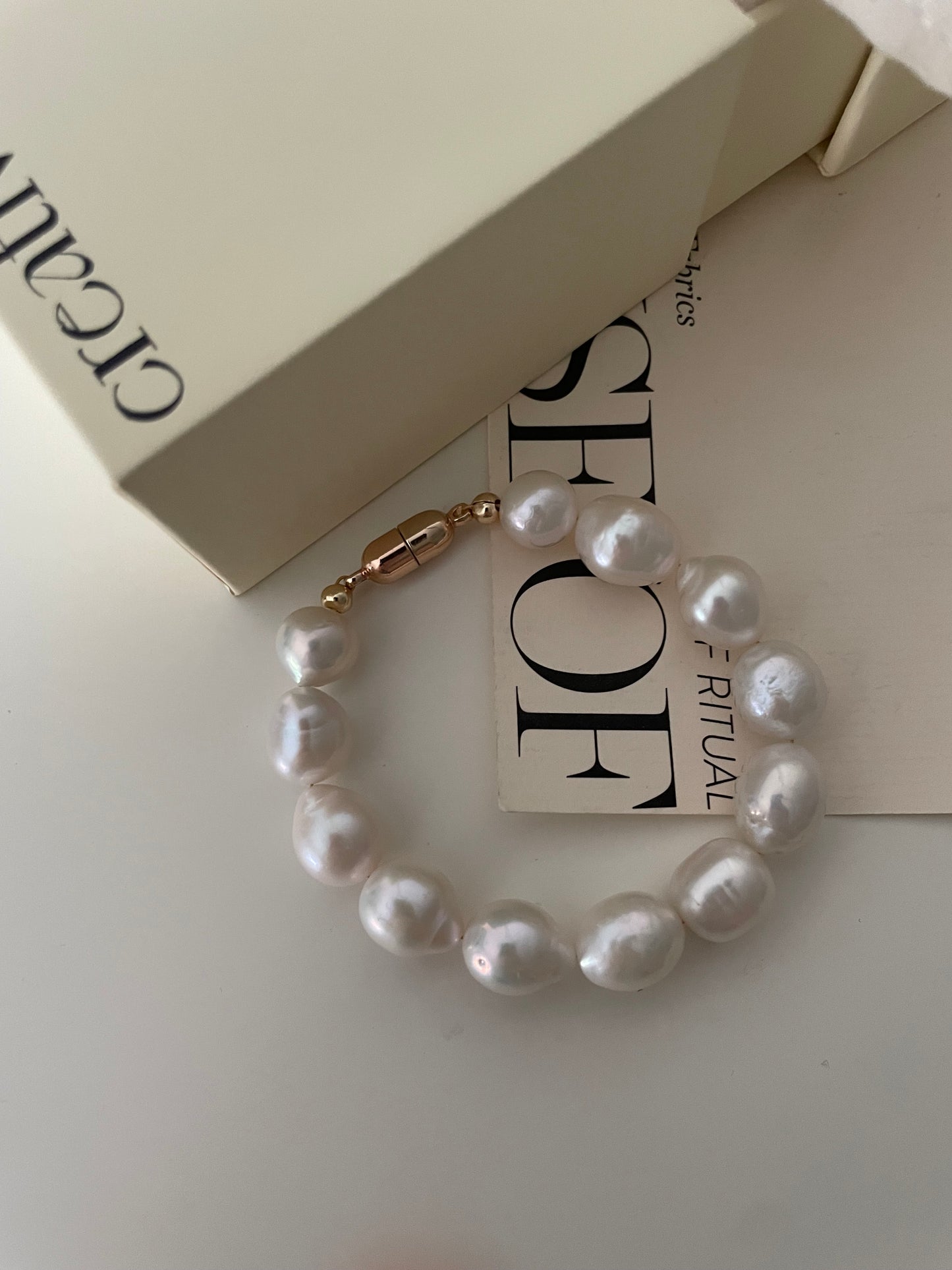 Baroque fresh water pearl bracelet