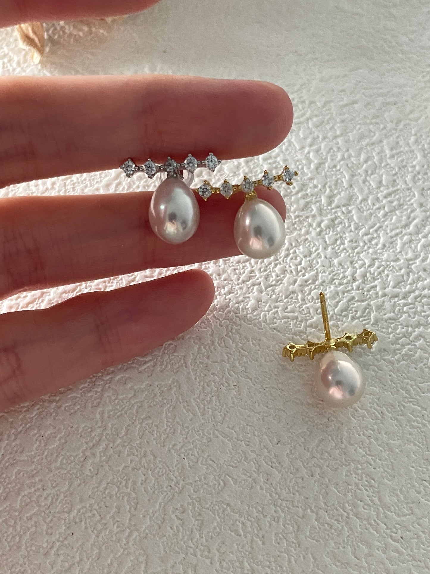 Freshwater Pearl Water Drop Stud Earring