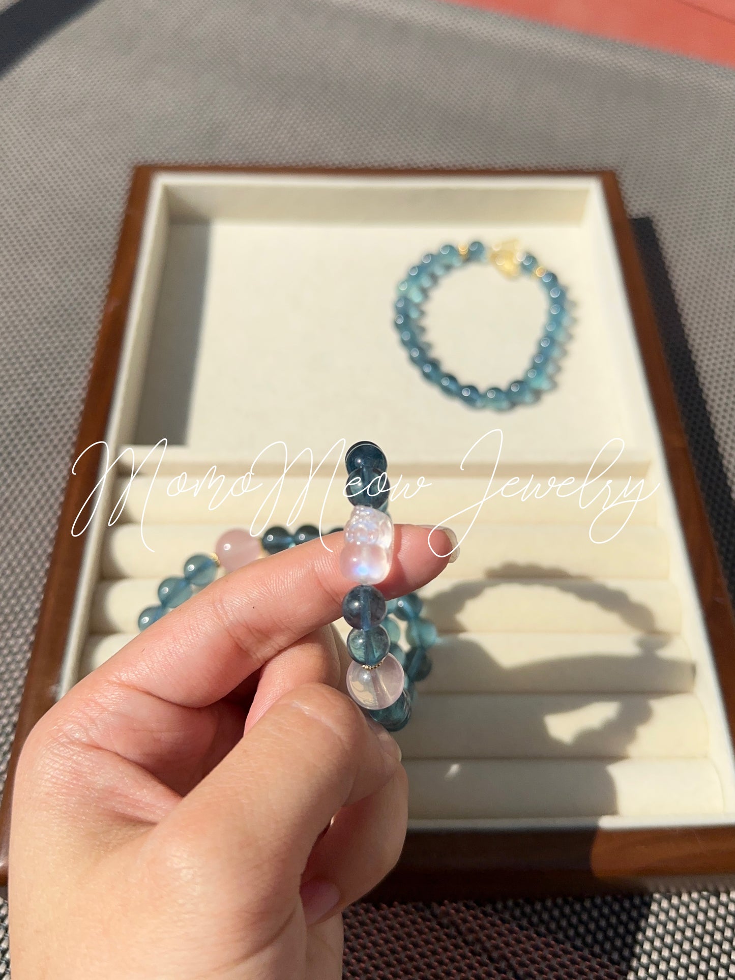 Deep blue aquamarine bracelet 魔鬼蓝海蓝宝手链