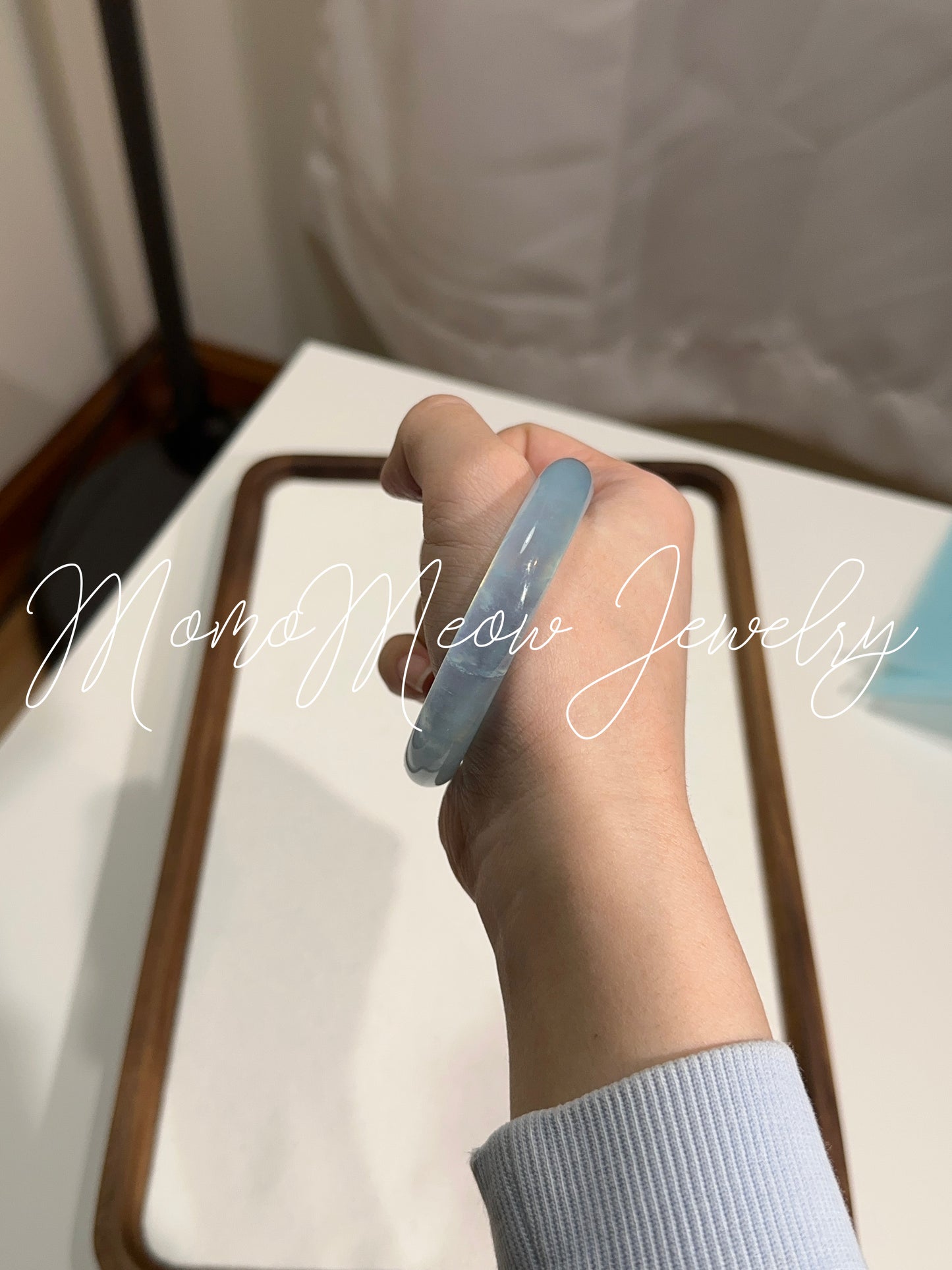 Aquamarine bangle 海蓝宝手镯