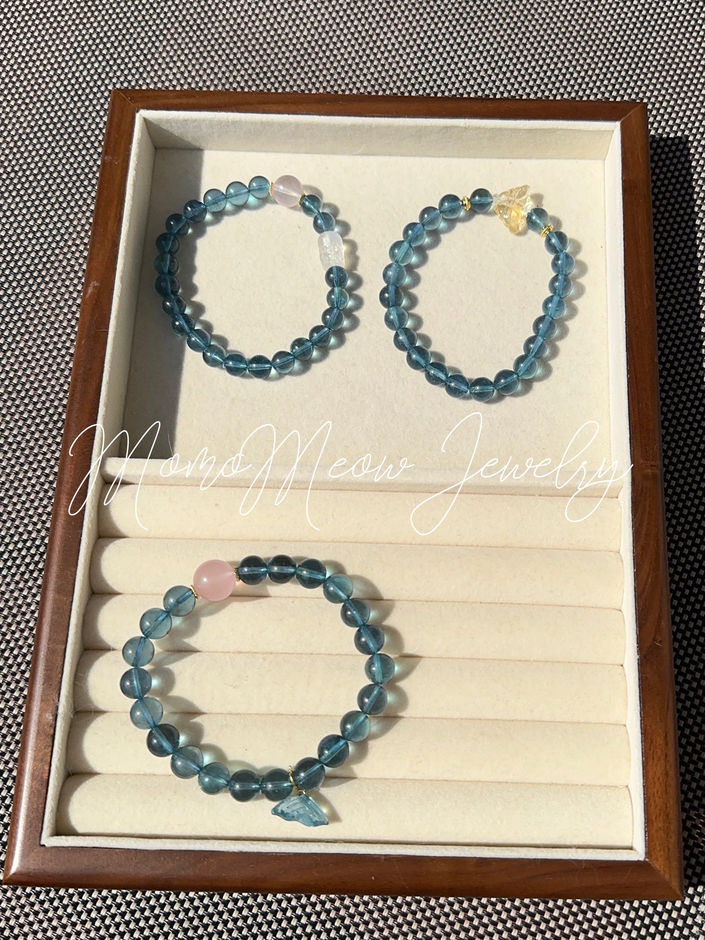 Deep blue aquamarine bracelet 魔鬼蓝海蓝宝手链