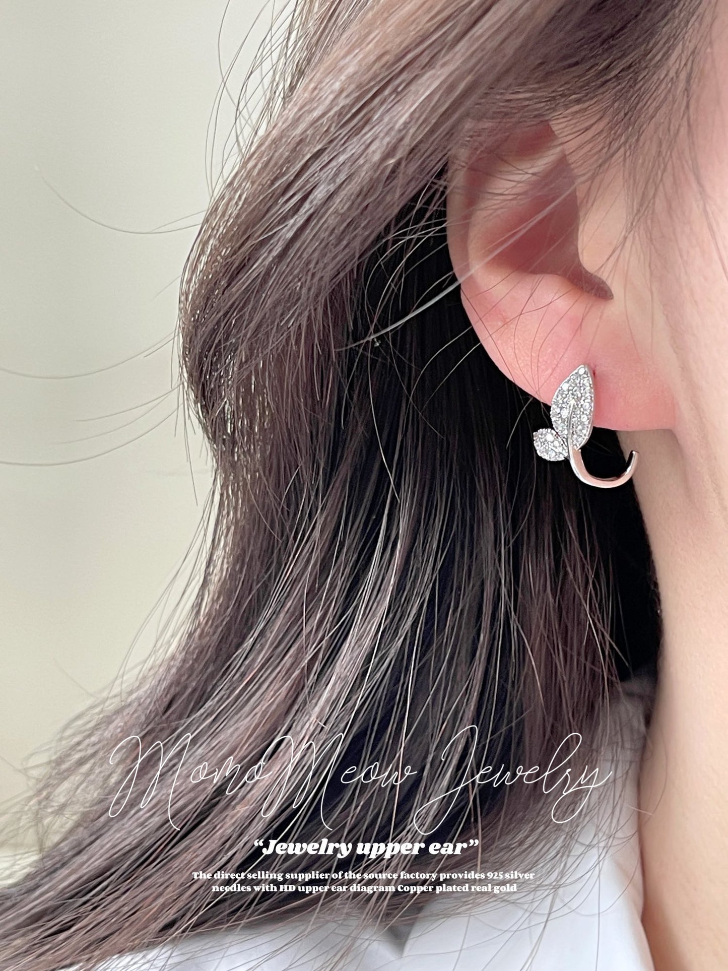 Leafs stud earrings | 金银叶子